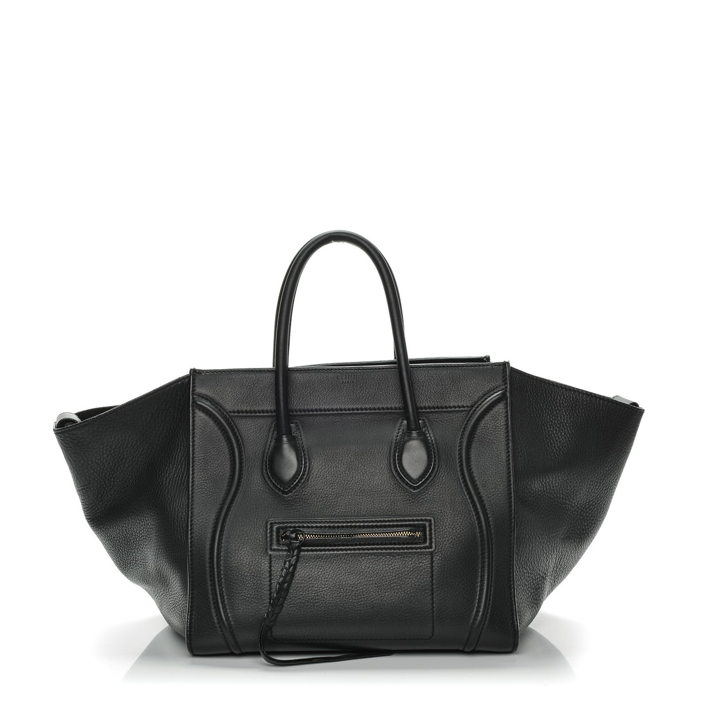 Supple Calfskin Medium Phantom Luggage Black