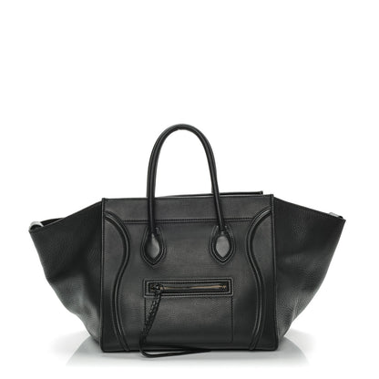 Celine Supple Calfskin Medium Phantom Luggage Black 1 of 8