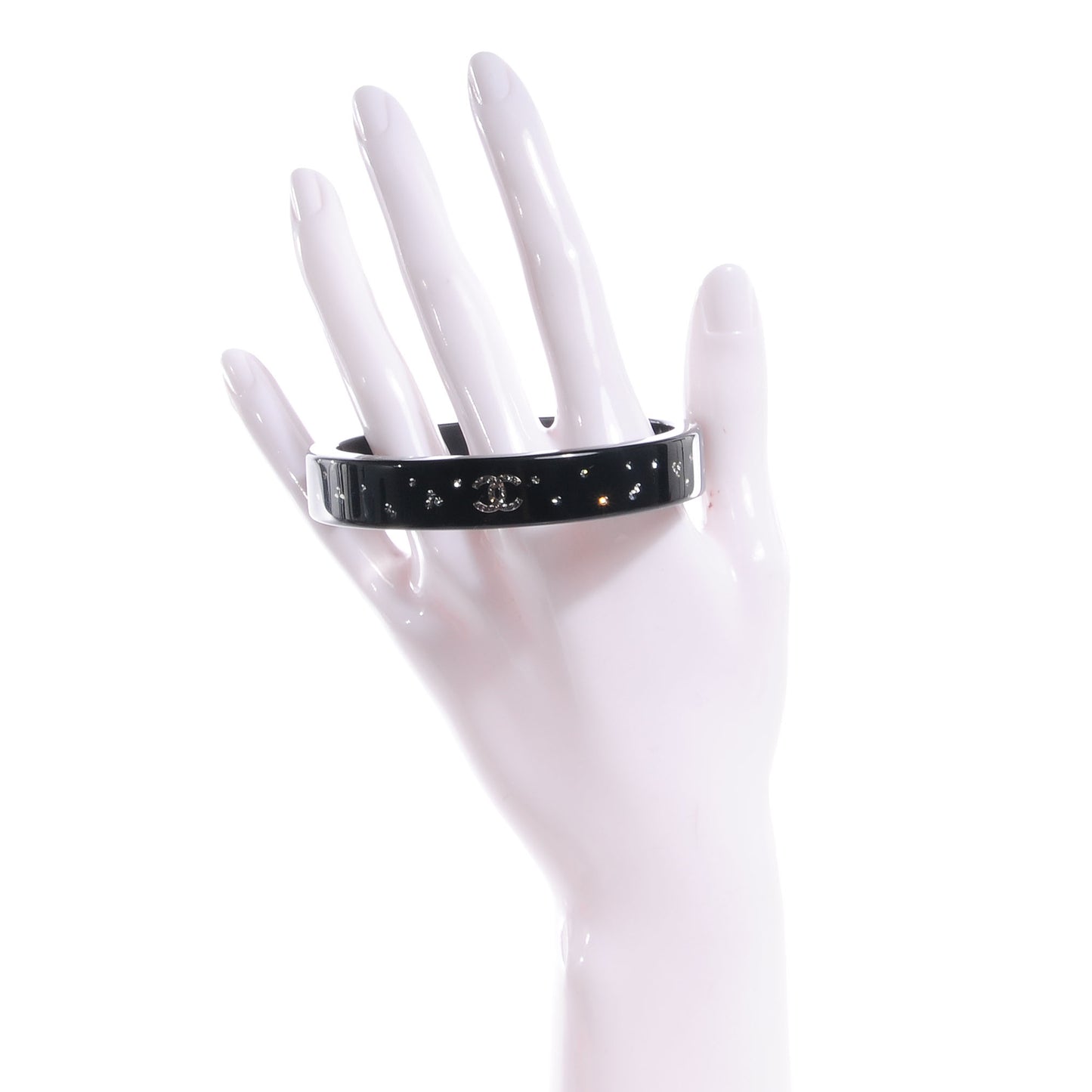 Resin Crystal CC Bangle Black