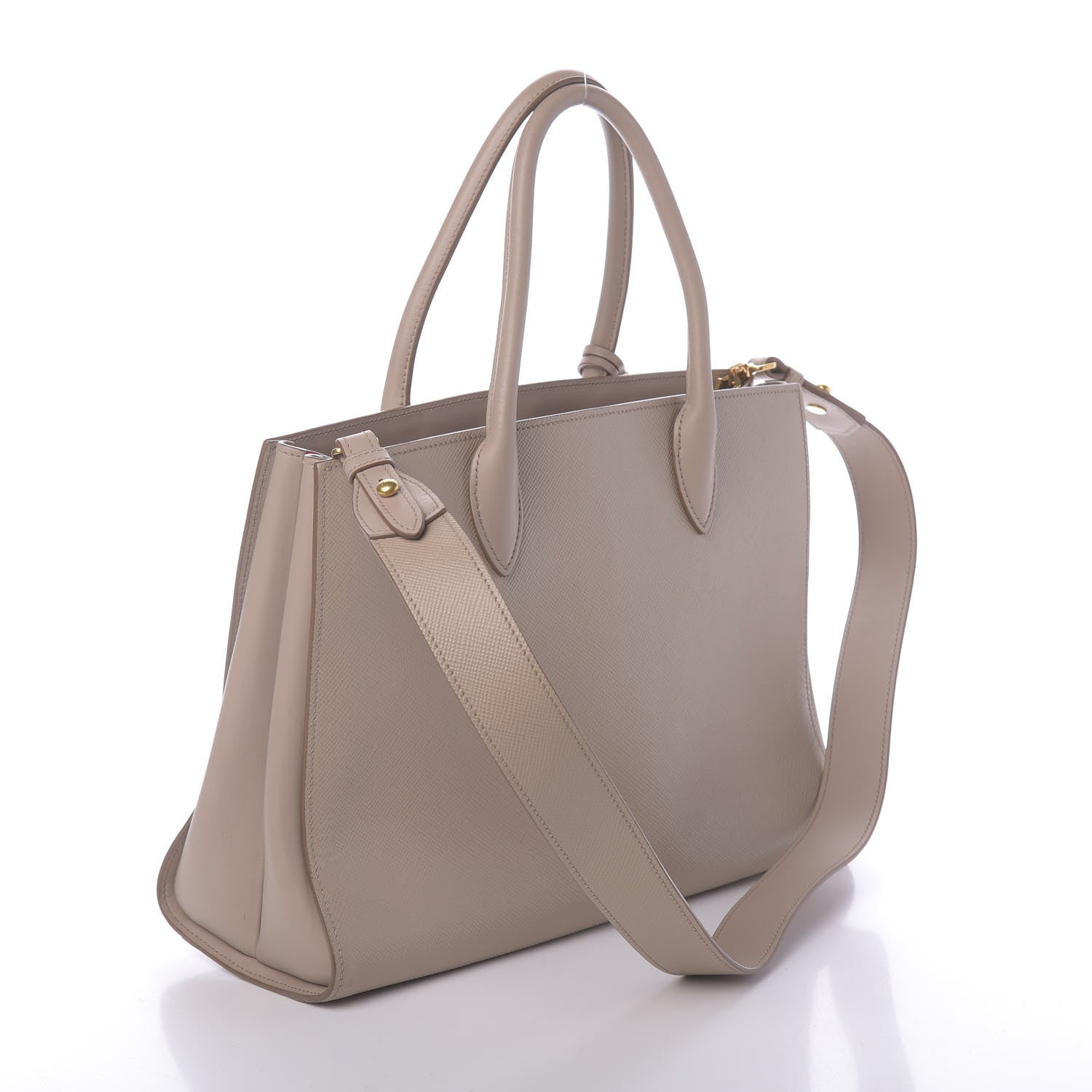 Prada Saffiano City Calfskin Large Bibliothèque Top Handle Cammeo 4 of 10