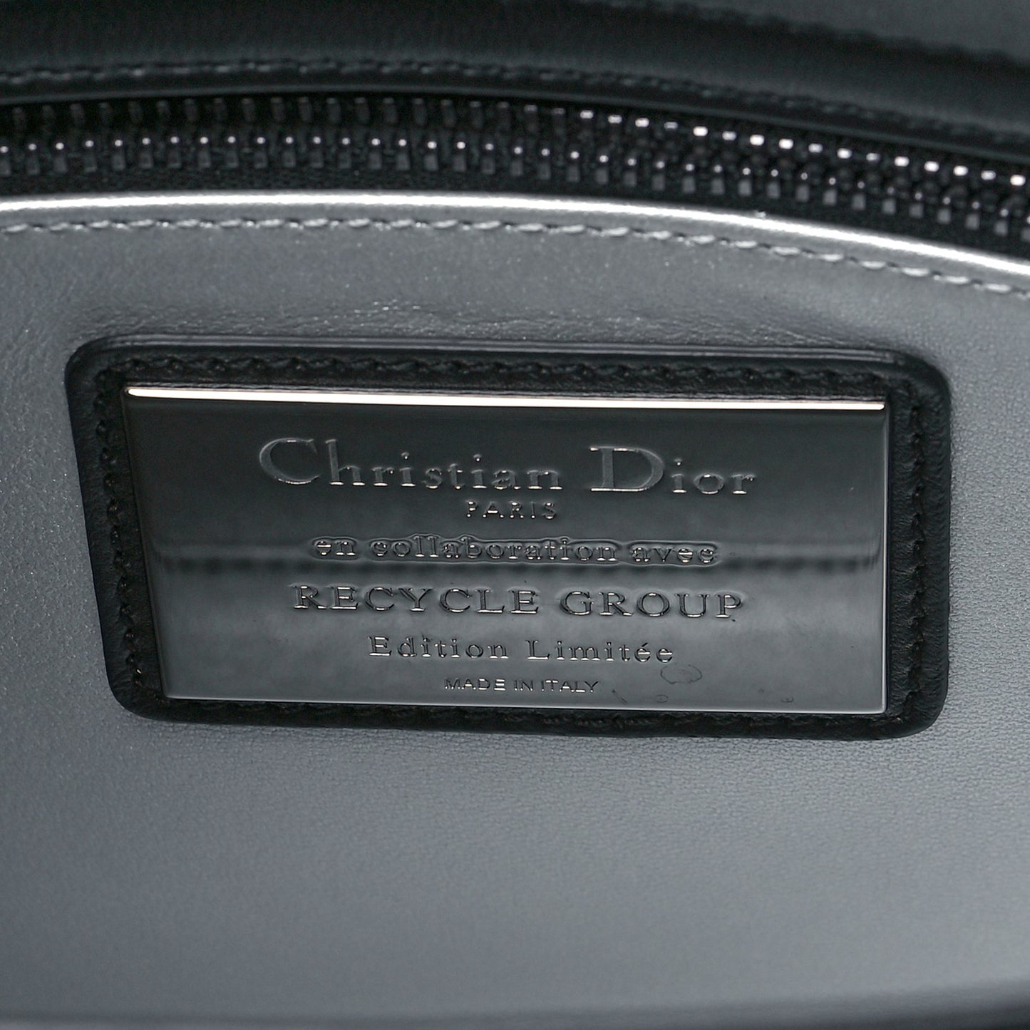 Lambskin Cannage Embossed Medium Recycle Group Lady Dior Art 5 Black