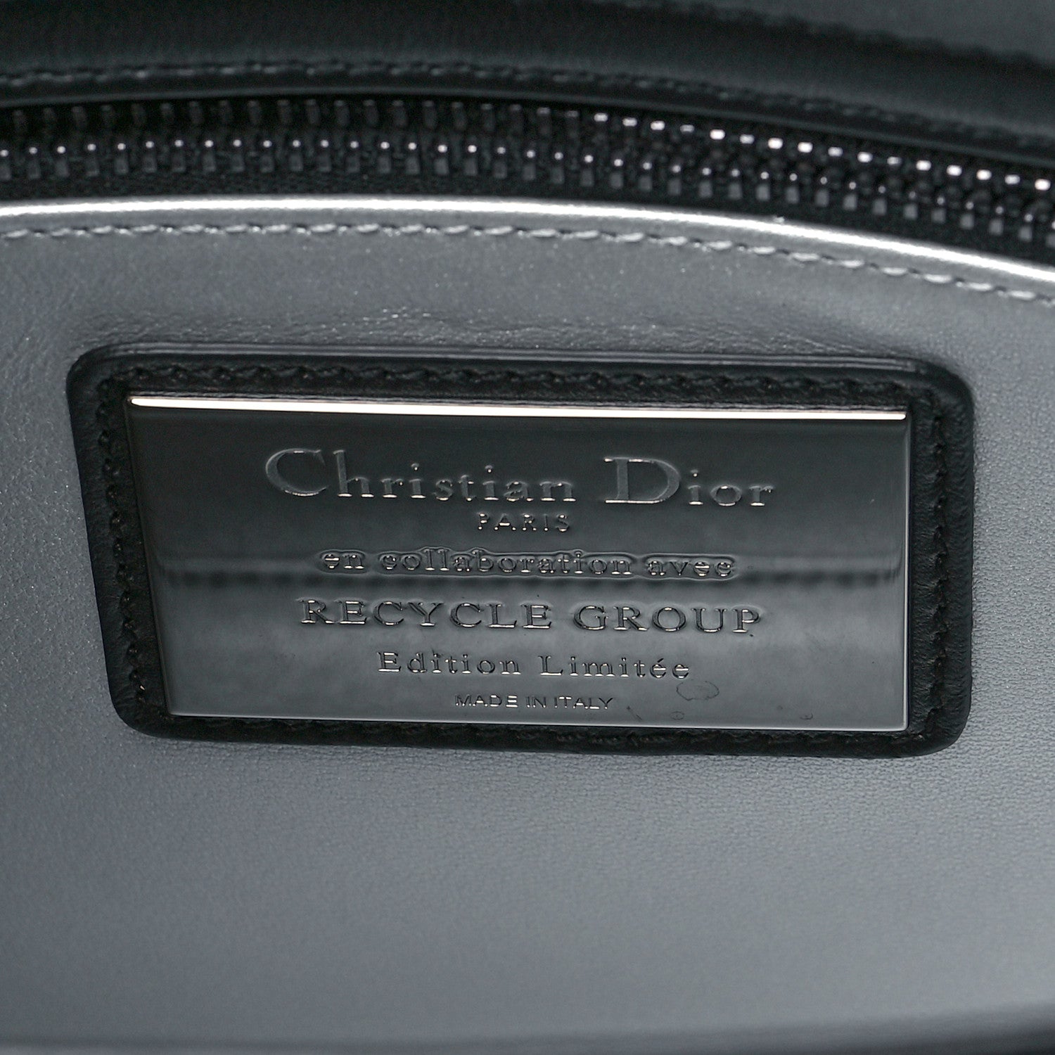 Christian Dior Lambskin Cannage Embossed Medium Recycle Group Lady Dior Art 5 Black 6 of 9