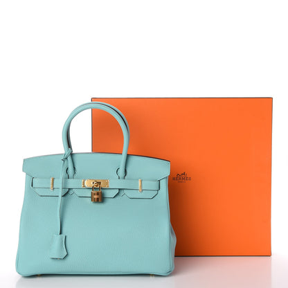Hermes Togo Birkin 30 Bleu Atoll 33 of 33