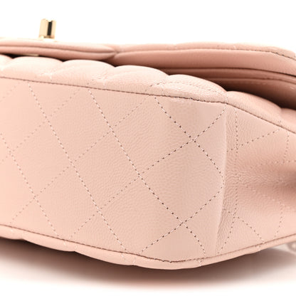 Chanel Caviar Quilted Medium Double Flap Light Pink 9 of 10