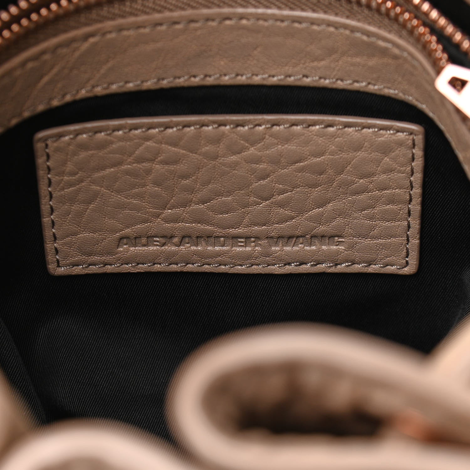 Alexander Wang Pebbled Lambskin Diego Bucket Bag Latte Rose Gold Hardware 6 of 9