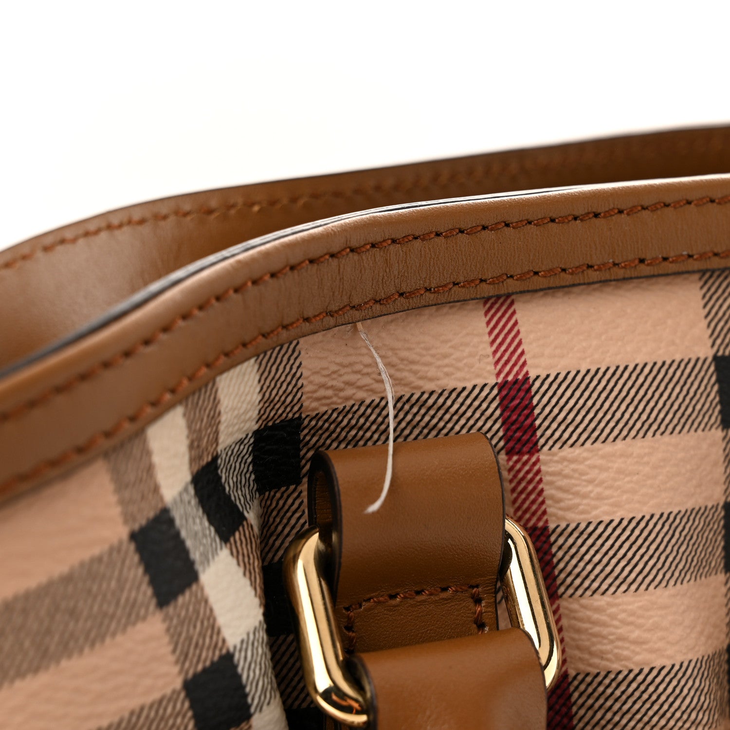 Burberry Haymarket Check Medium Golderton Tote Mid Camel 10 of 10