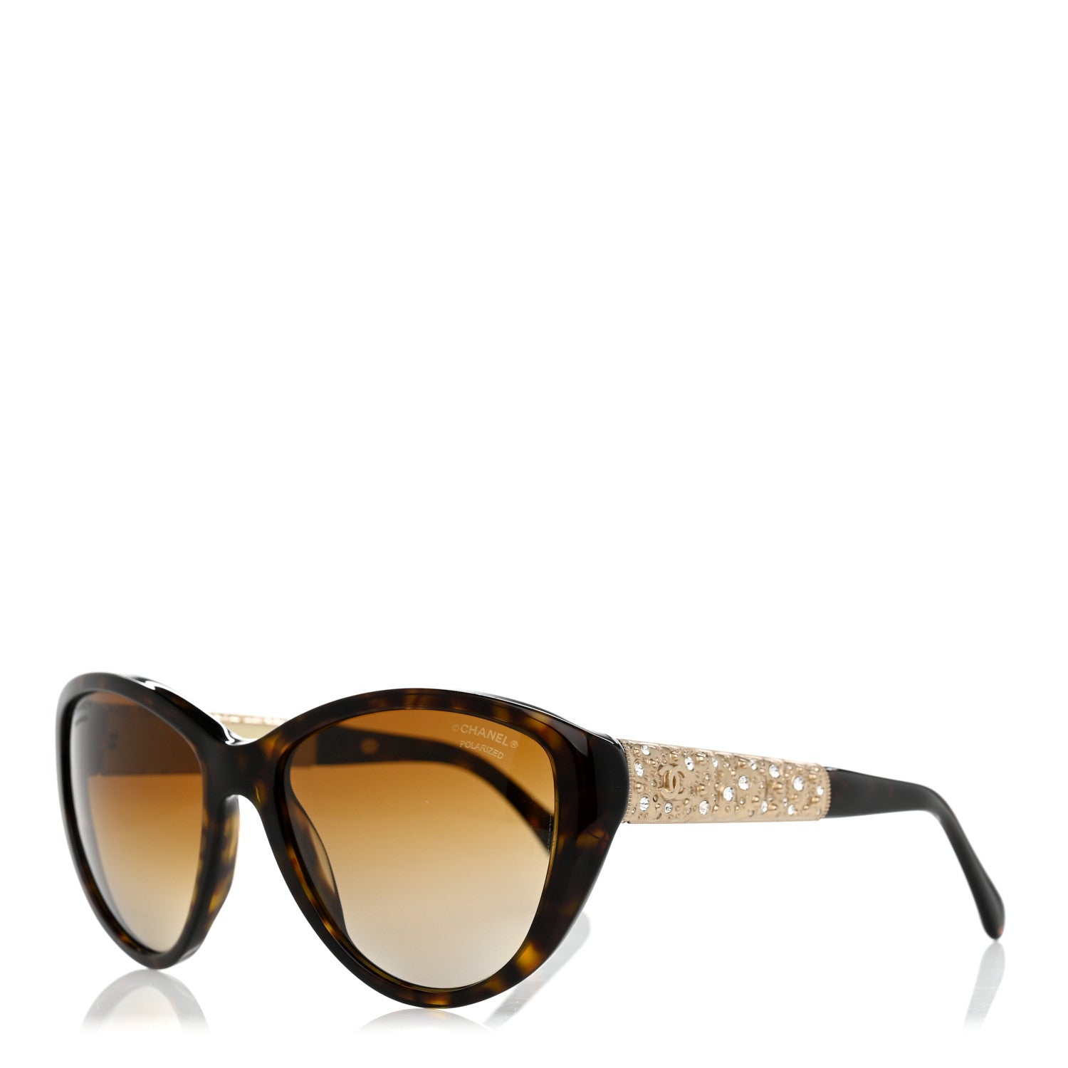 Chanel Crystal Bijoux Sunglasses 5298-B-A Tortoise 1 of 8