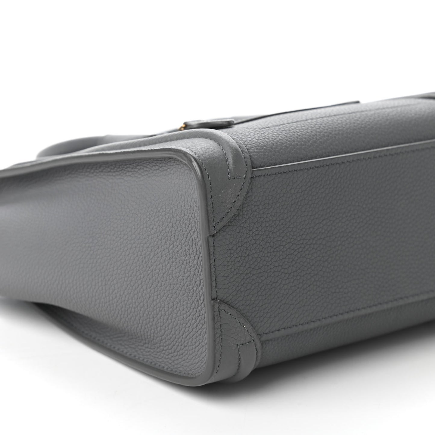 Baby Drummed Calfskin Nano Luggage Kohl