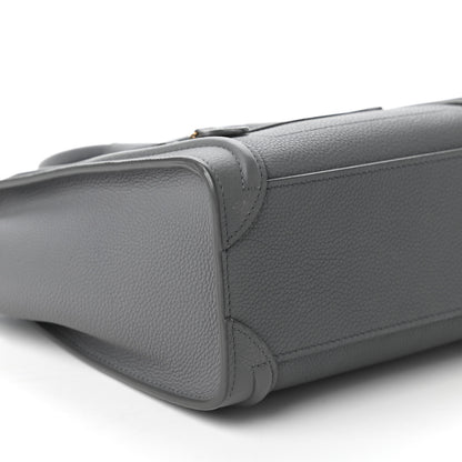 Celine Baby Drummed Calfskin Nano Luggage Kohl 6 of 9