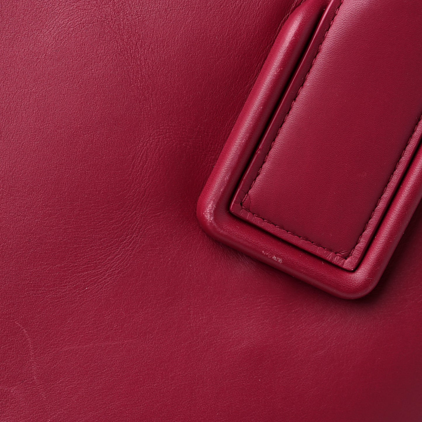 Calfskin Basket Tote Amaranto