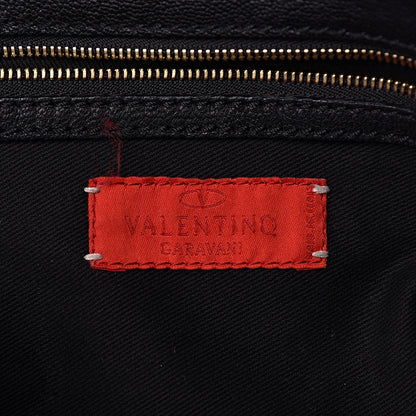 Valentino Garavani Grained Calfskin Catch Satchel Black 6 of 9