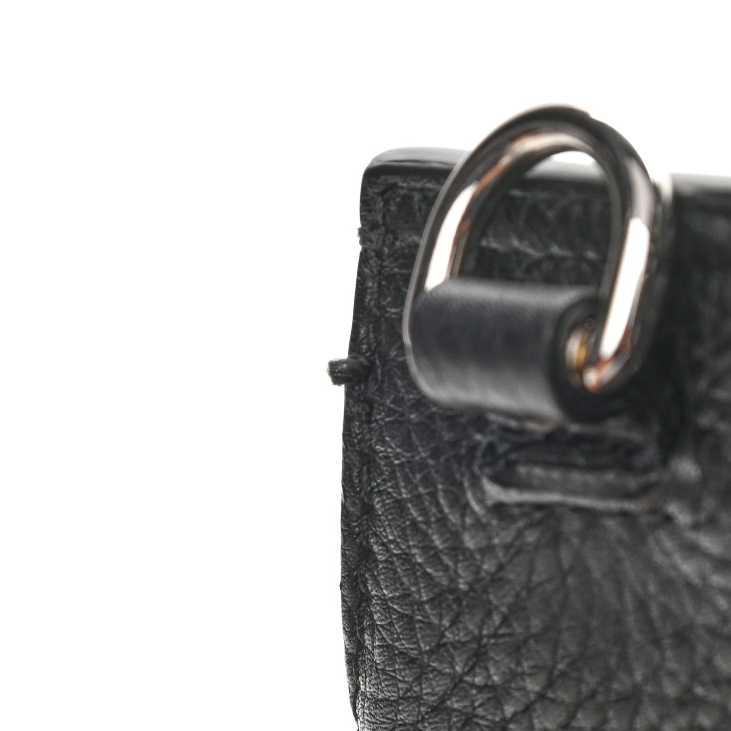Gucci Pebbled Calfskin Large Bamboo Daily Top Handle Bag Black 14 of 17