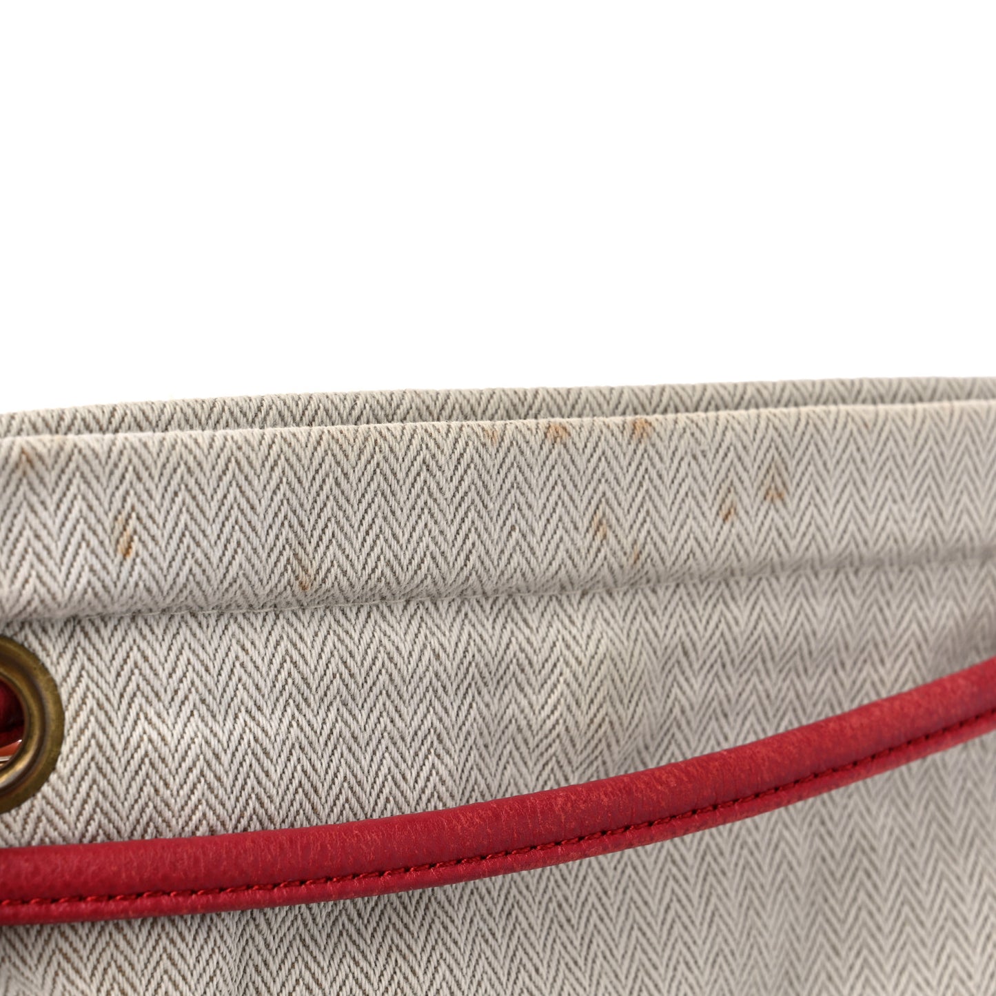 Canvas Epsom Aline Grooming Bag Red