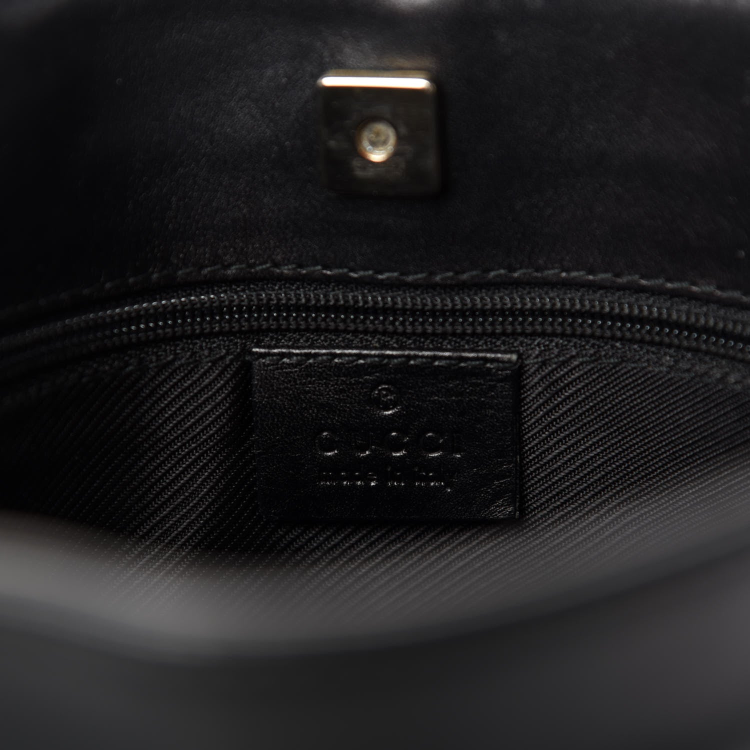 Gucci Monogram Shoulder Bag Black 10 of 12