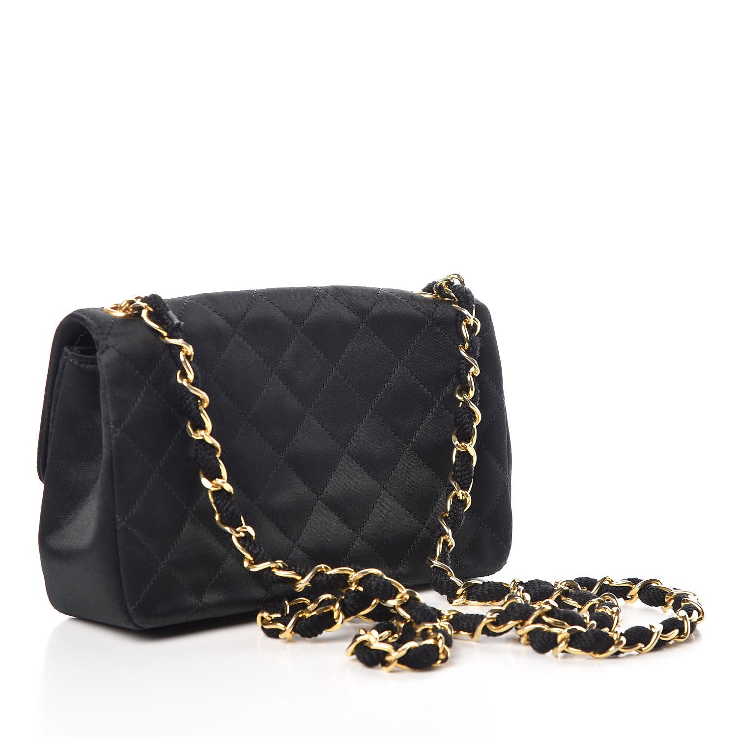 Chanel Satin Quilted Mini Flap Black 3 of 7