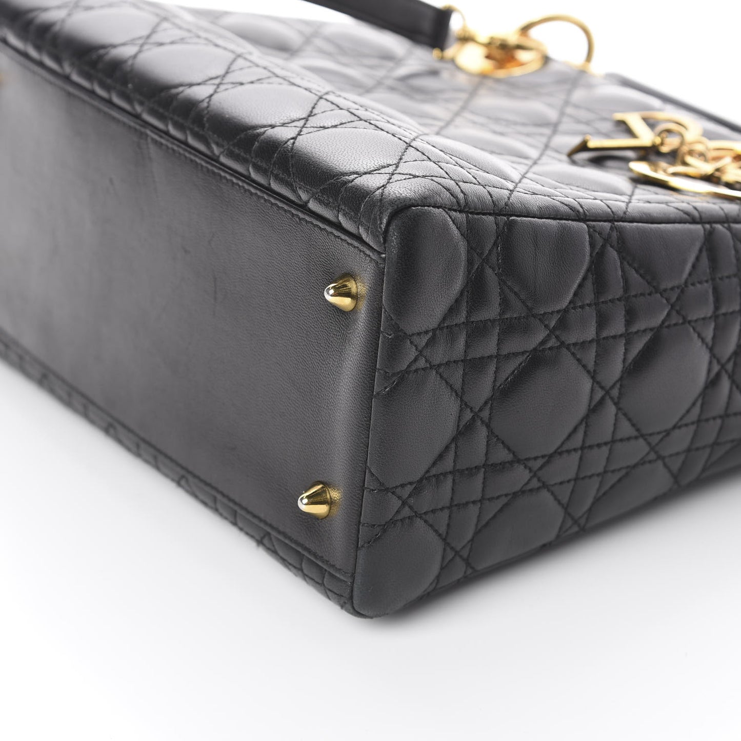Lambskin Cannage Medium Lady Dior Black