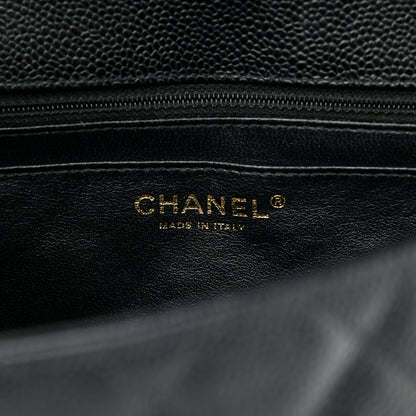 Chanel Caviar Quilted Jumbo Single Flap Black 6 of 12