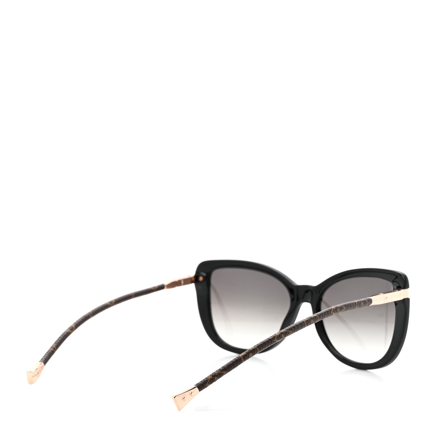 Louis Vuitton Monogram Acetate Charlotte Sunglasses Z0781W Black
