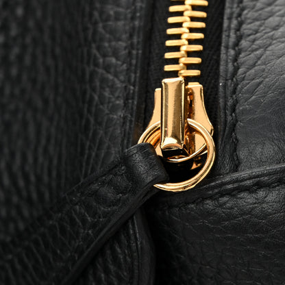 Hermes Taurillon Clemence Lindy 30 Black 12 of 14