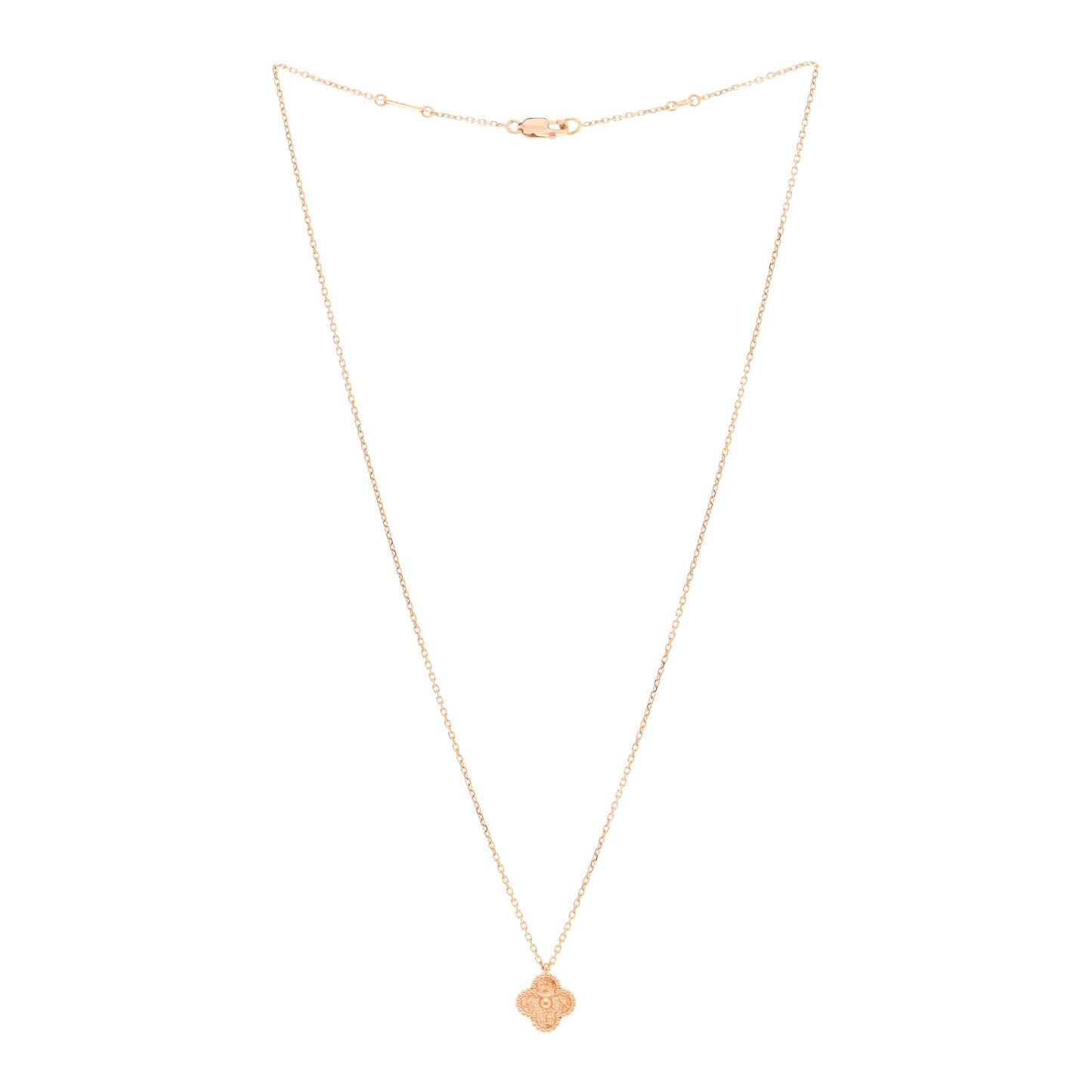 18K Rose Gold Sweet Alhambra Pendant Necklace