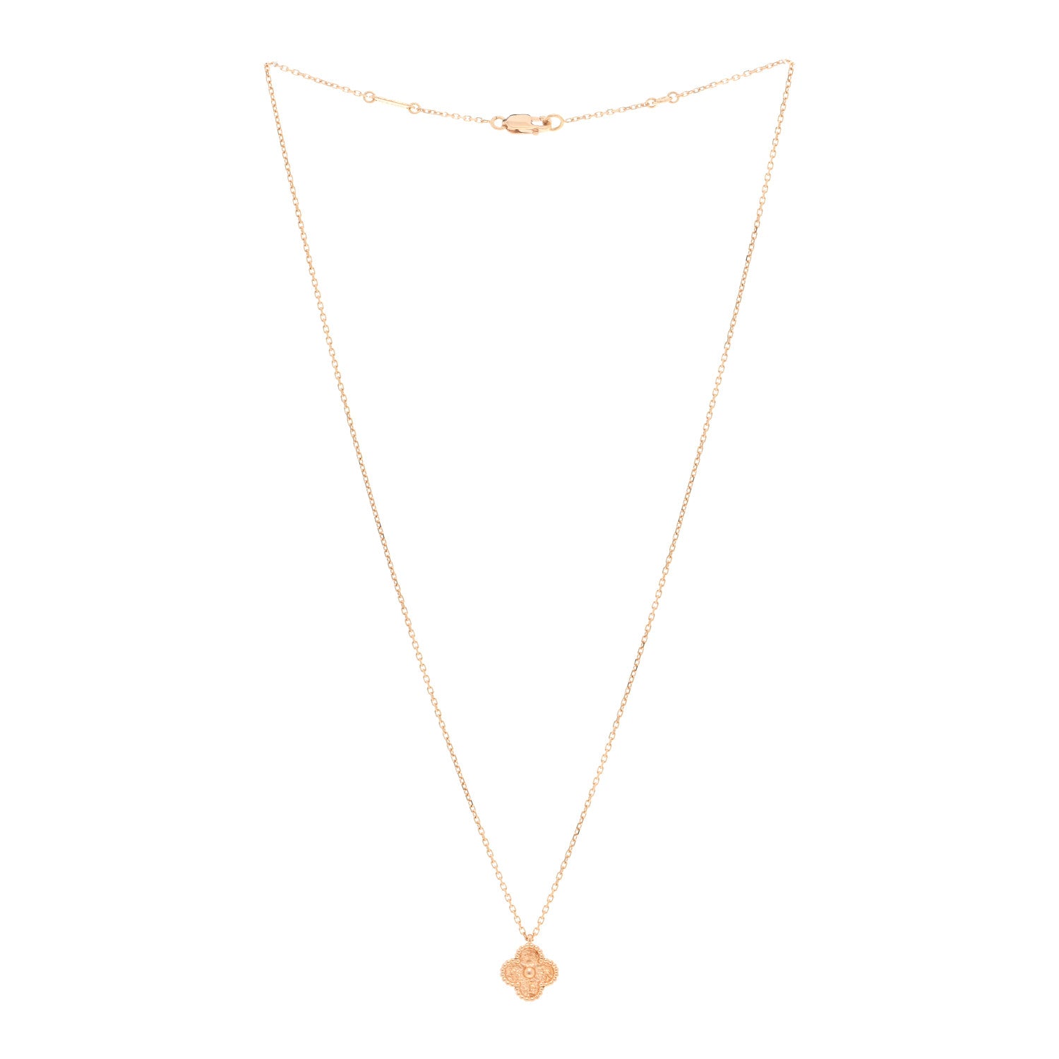 Van Cleef & Arpels 18K Rose Gold Sweet Alhambra Pendant Necklace 3 of 5
