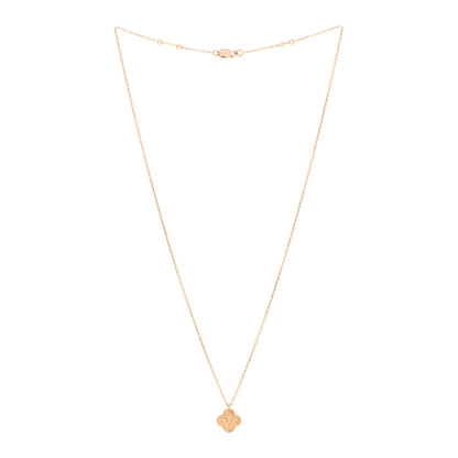 Van Cleef & Arpels 18K Rose Gold Sweet Alhambra Pendant Necklace 3 of 5