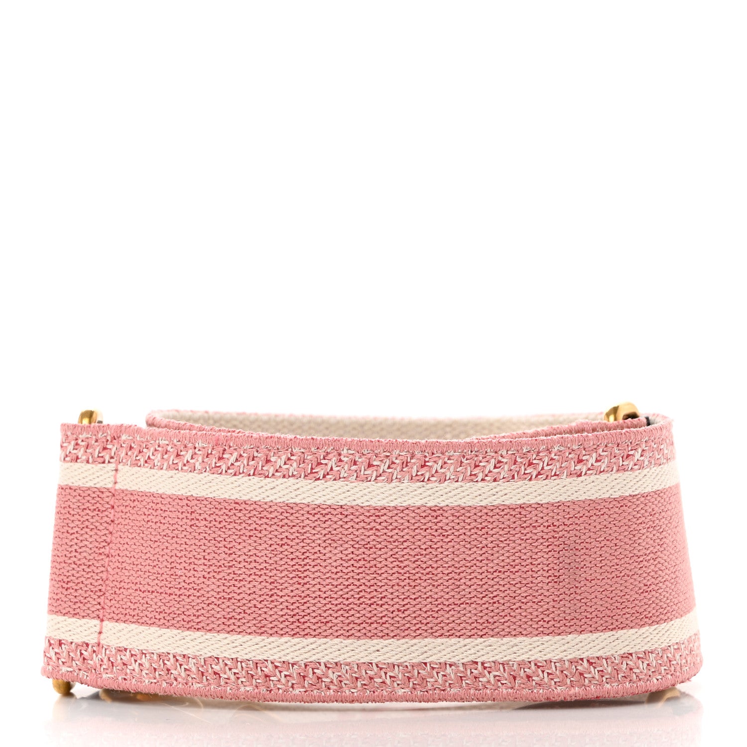 Christian Dior Canvas Embroidered Shoulder Strap Pink 2 of 3