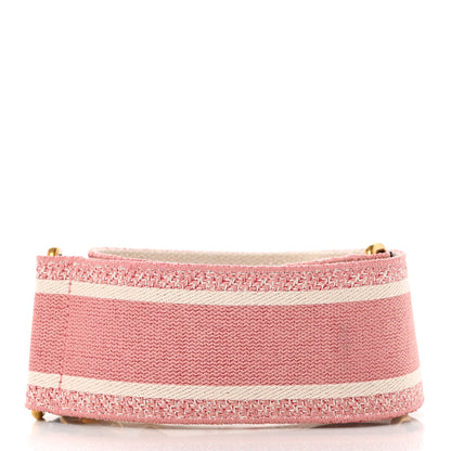 Christian Dior Canvas Embroidered Shoulder Strap Pink 2 of 3