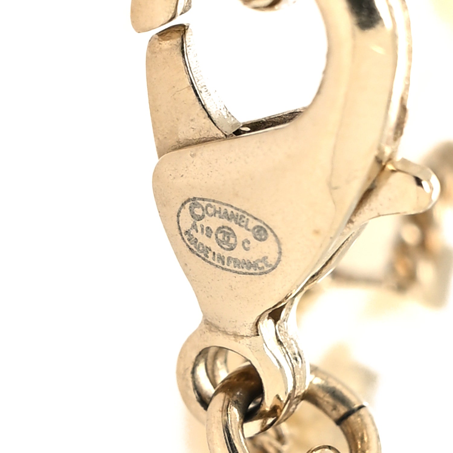 Chanel Pearl Crystal CC Bracelet Gold 5 of 5