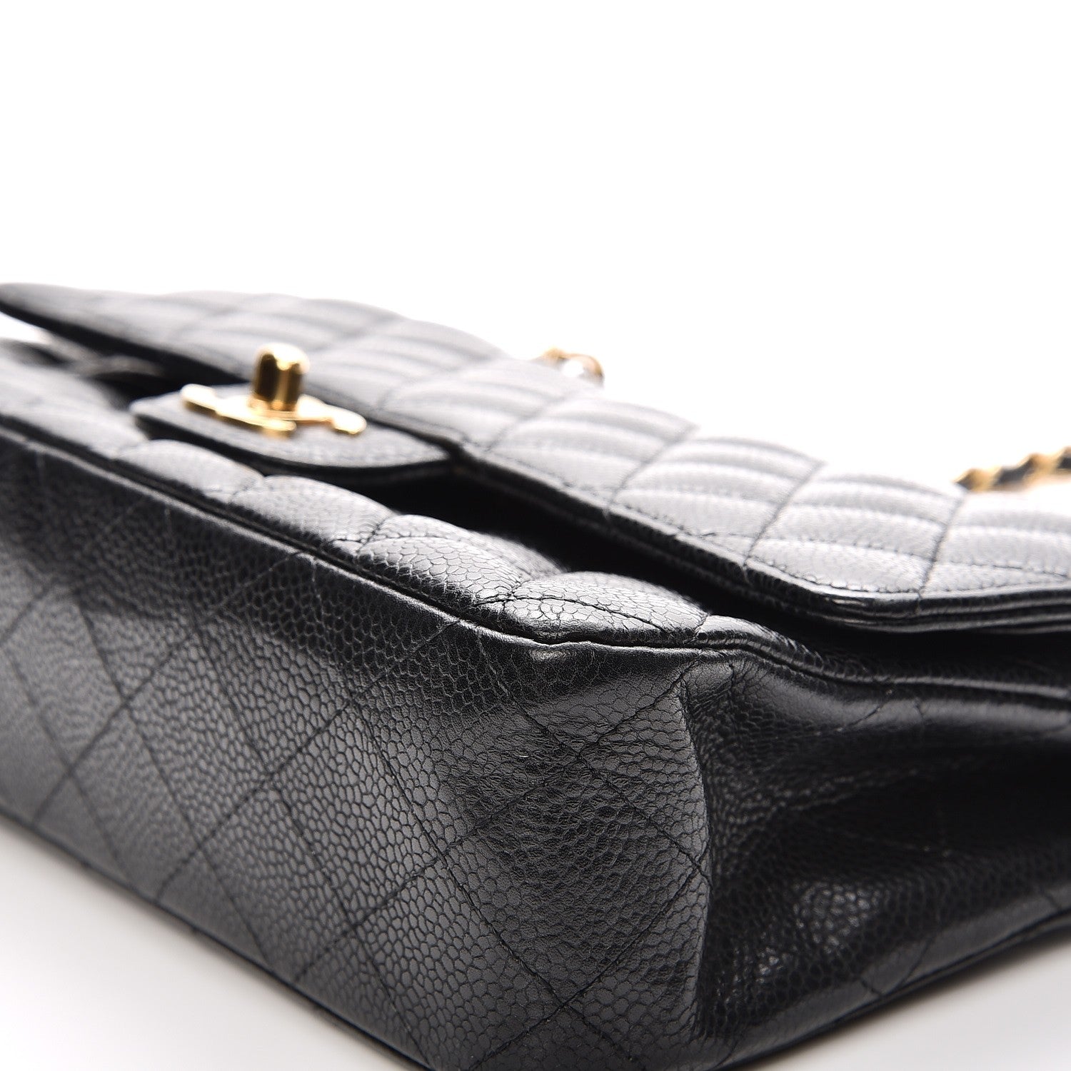 Chanel Caviar Quilted Medium Double Flap Black 10 of 15