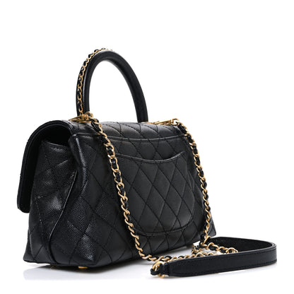 Chanel Caviar Quilted Mini Coco Chain Handle Flap Black 2 of 9