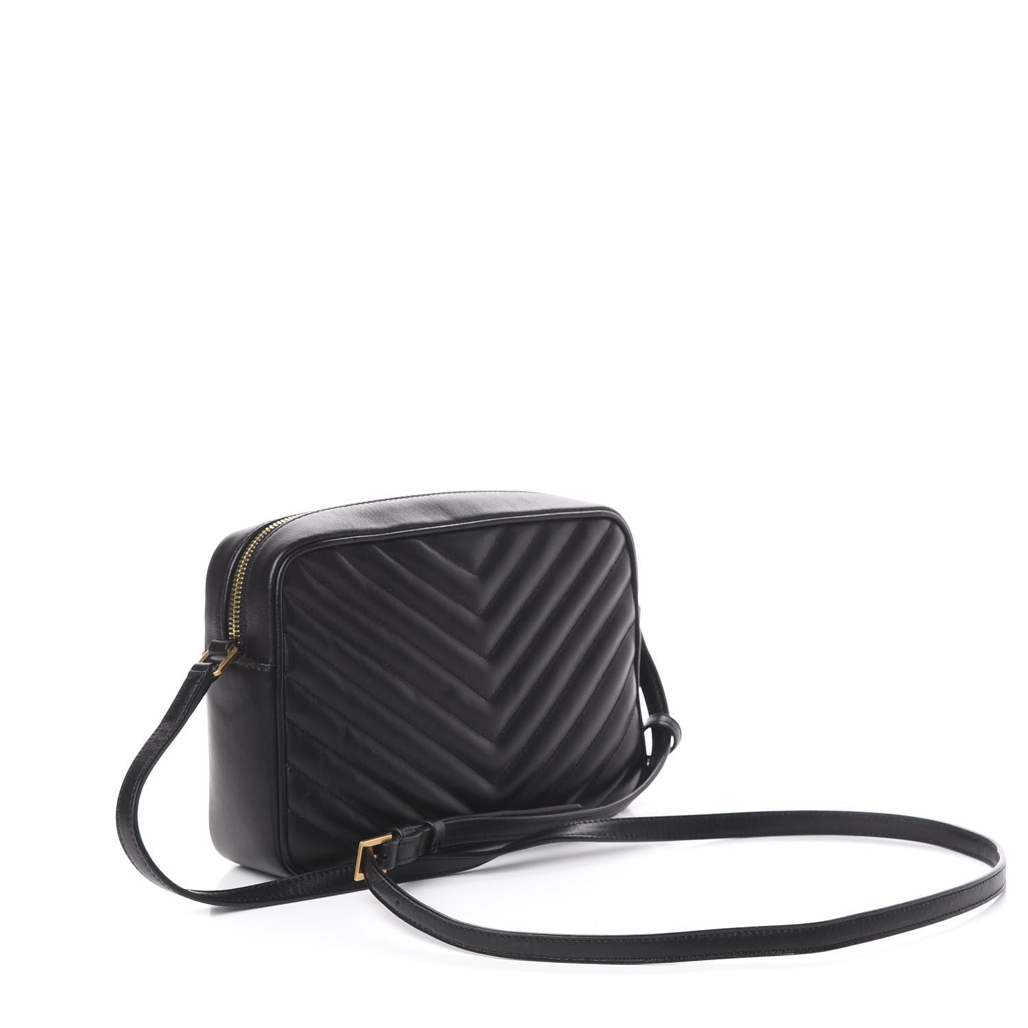 Saint Laurent Calfskin Matelasse Monogram Lou Camera Bag Black 2 of 8