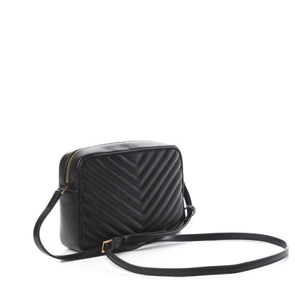 Saint Laurent Calfskin Matelasse Monogram Lou Camera Bag Black 2 of 8