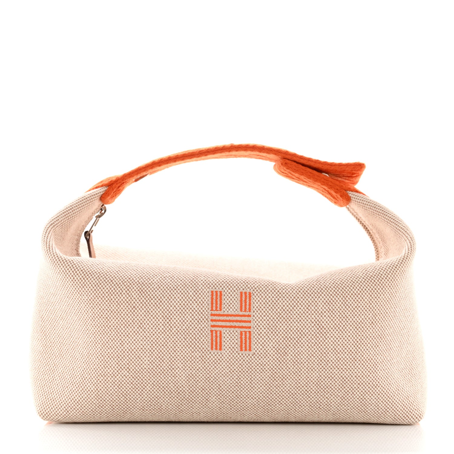 Hermes Canvas Small Bride-A-Brac Pouch Natural Orange 1 of 8
