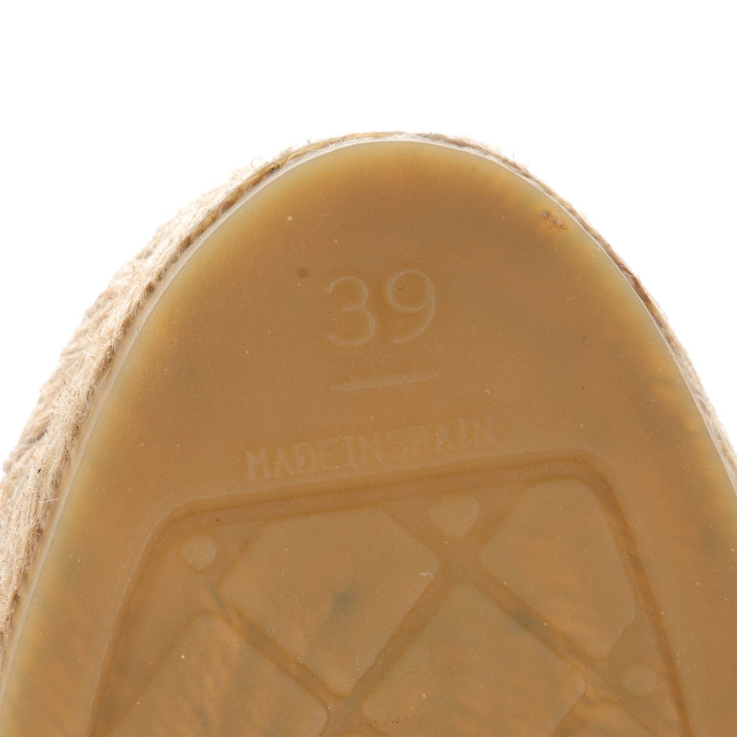 Lambskin CC Espadrilles 39 Beige Black