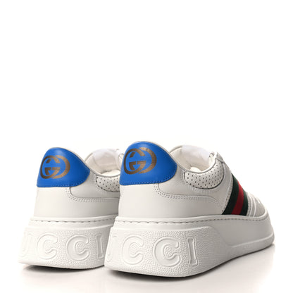 Gucci Calfskin Web Mens Ace Sneakers 8.5 White Blue 4 of 8