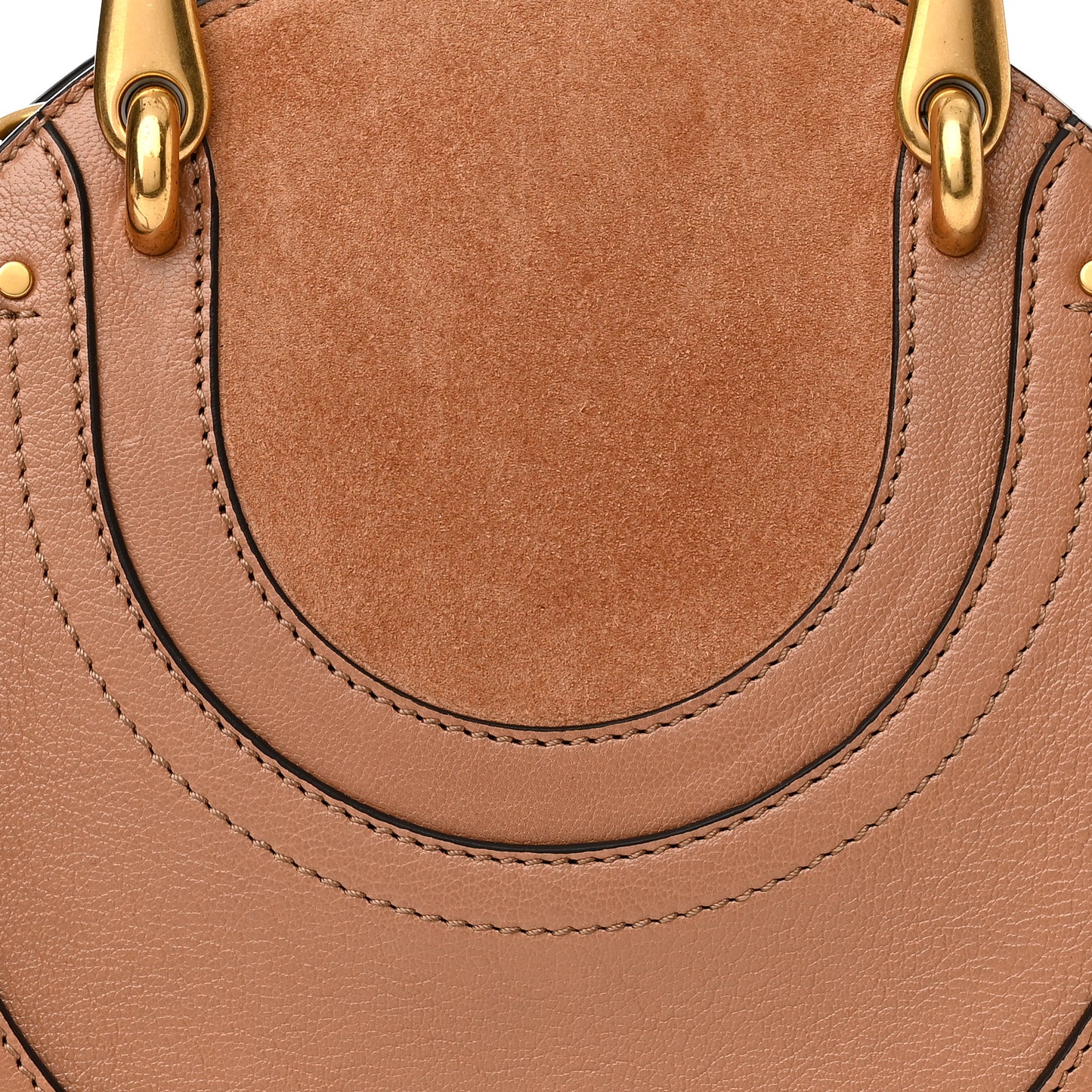 Shiny Goatskin Suede Small Pixie Bag Caramel