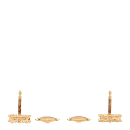 Van Cleef & Arpels 18K Yellow Gold Black Onyx Sweet Alhambra Earrings 3 of 5
