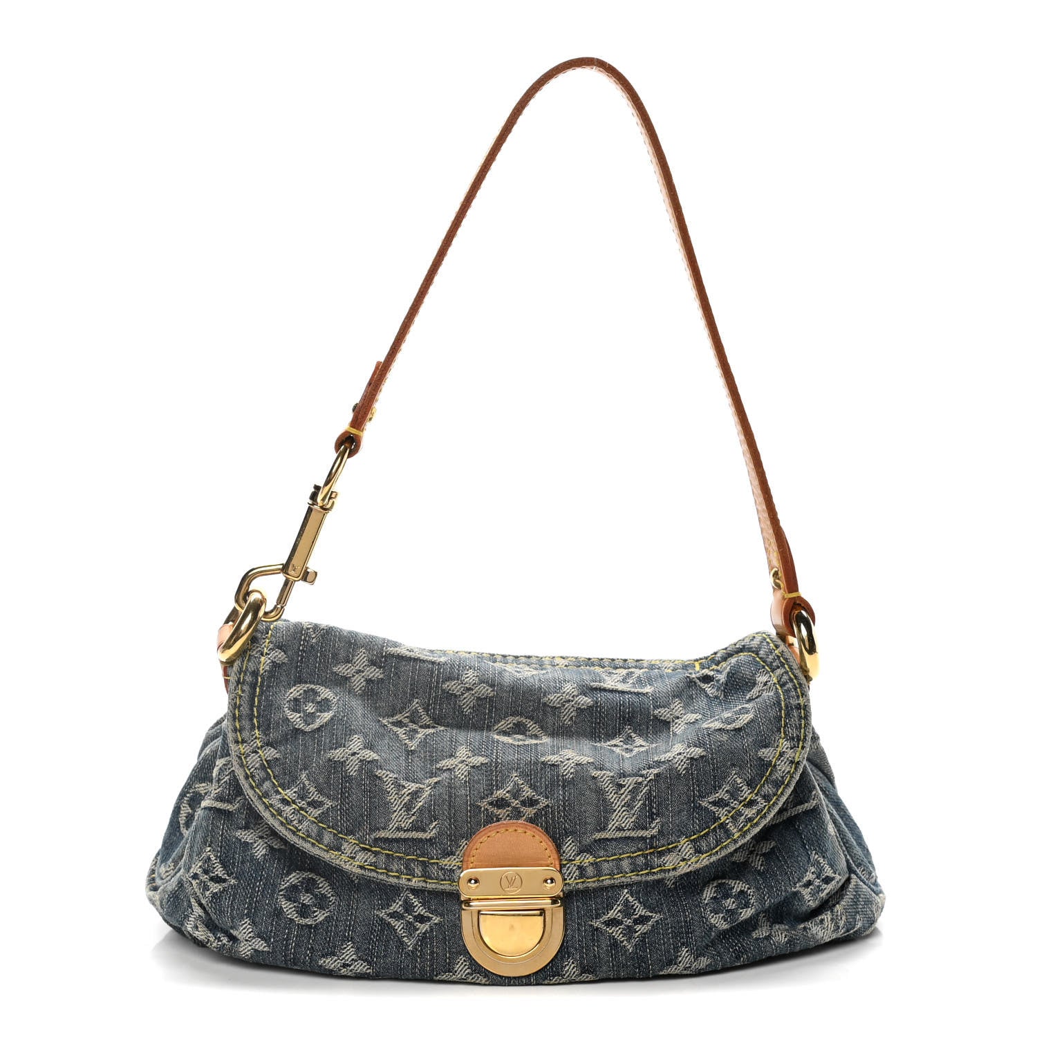 Louis Vuitton Monogram Denim Mini Pleaty Blue 1 of 14