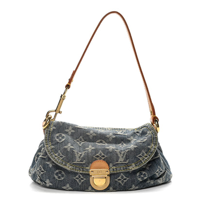 Louis Vuitton Monogram Denim Mini Pleaty Blue 1 of 14