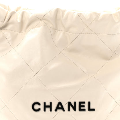 Chanel Calfskin Quilted Small Chanel 22 White 9 of 14