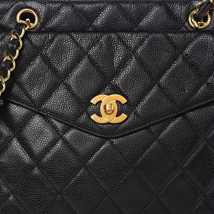 Chanel Caviar Quilted Flap Shoulder Bag Black 9 of 9