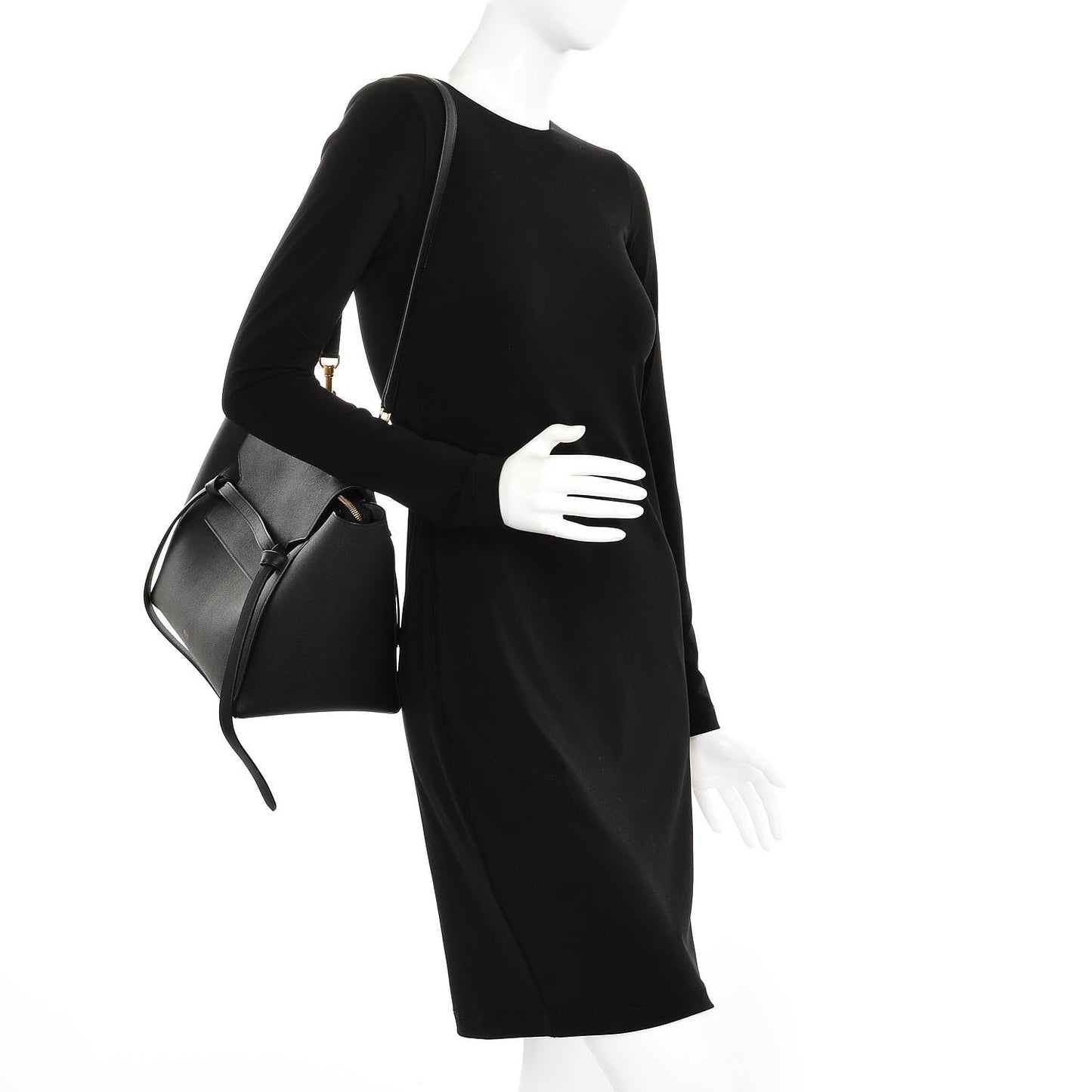 Grained Calfskin Mini Belt Bag Black