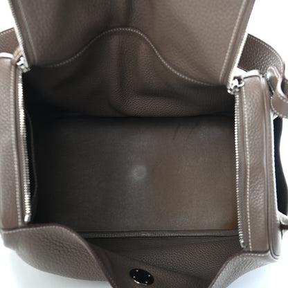 Hermes Taurillon Clemence Lindy 30 Etoupe 4 of 10