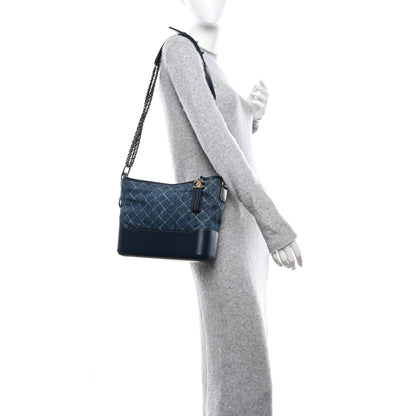 Chanel Denim Calfskin Medium Gabrielle Hobo Blue 2 of 10