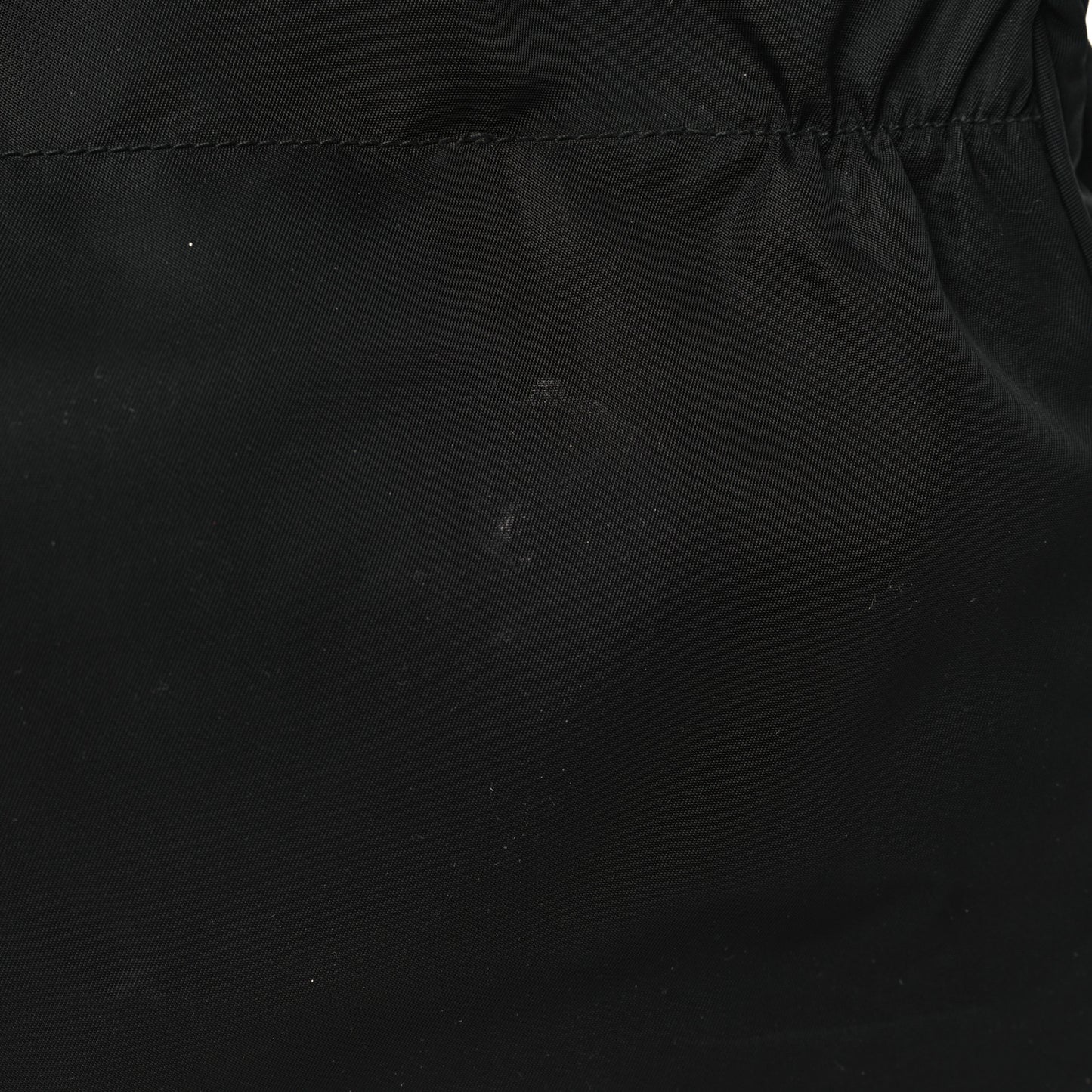 Tessuto Nylon Saffiano Shopping Tote Black