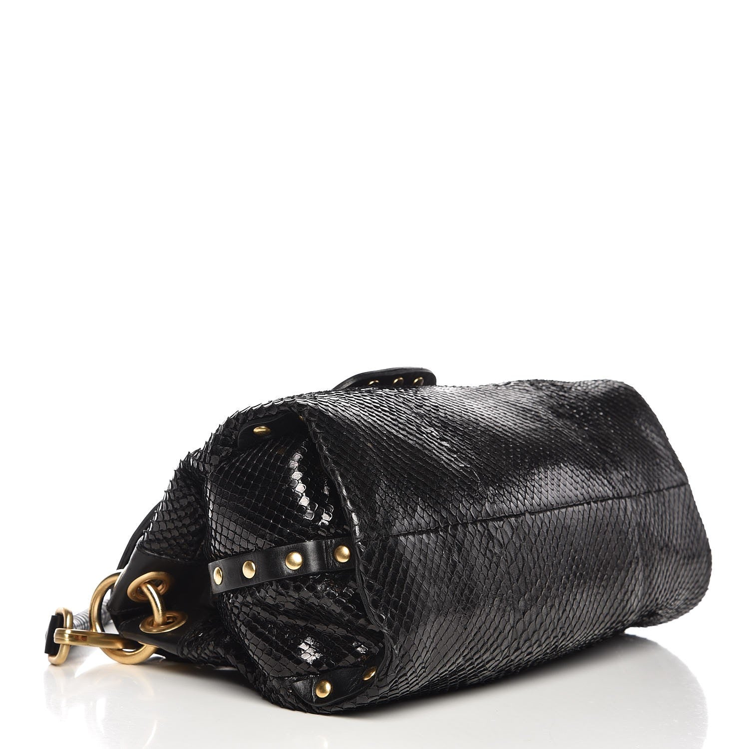 Jimmy Choo Anaconda Katy Flap Satchel Black 4 of 7