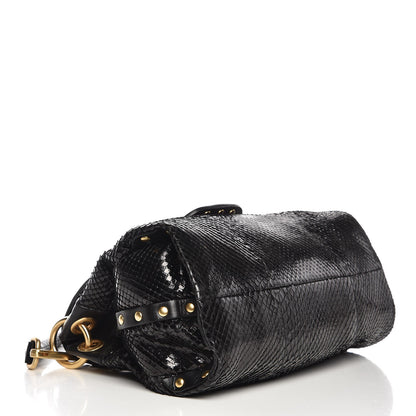 Jimmy Choo Anaconda Katy Flap Satchel Black 4 of 7