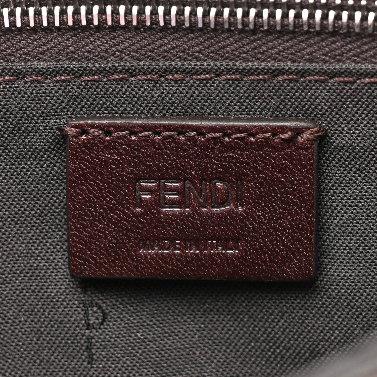 Fendi Glazed Fabric Cotton Vitello King Aura FF 1974 Baguette Belt Pouch Tobacco Moro Mimosa Gianda 6 of 10