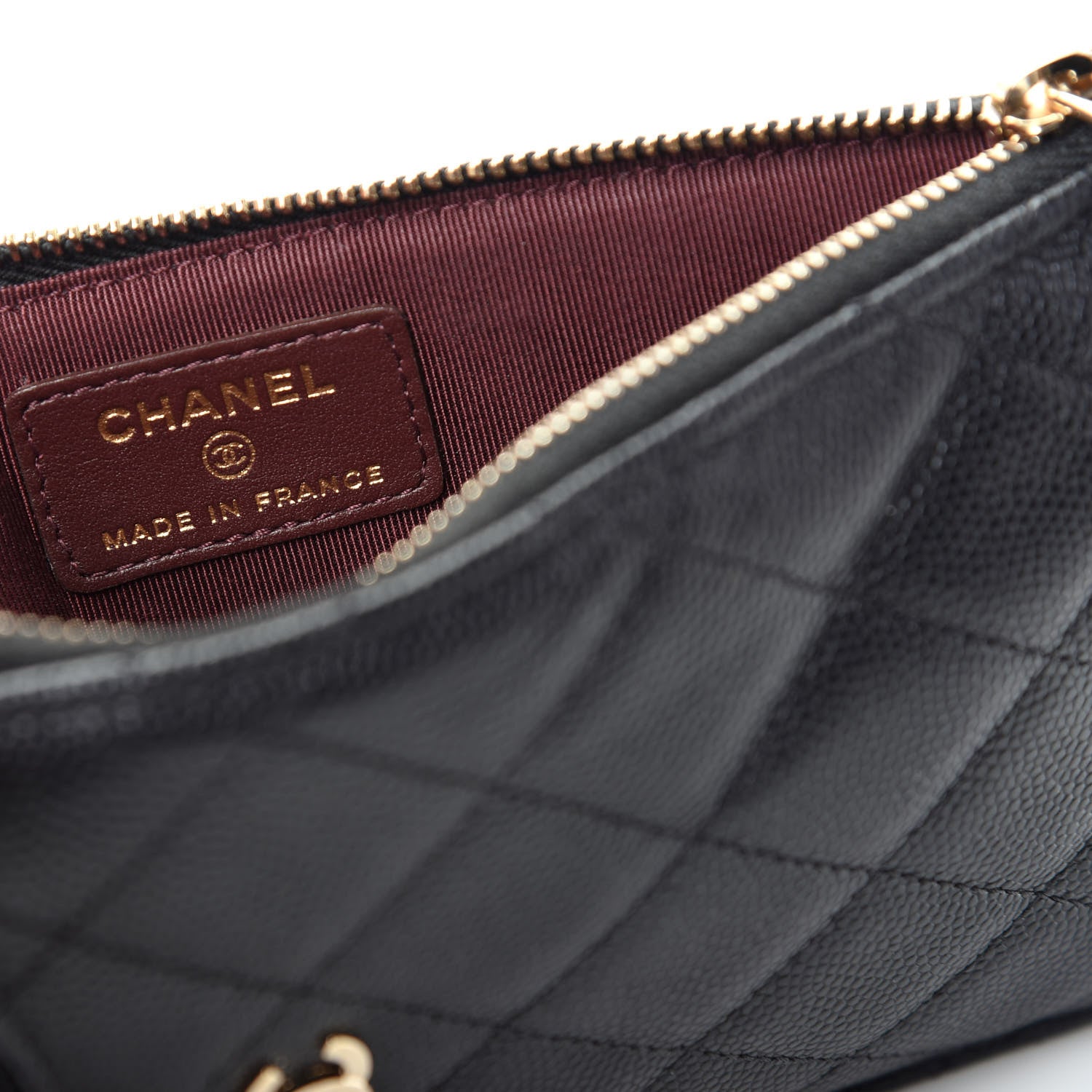 Chanel Caviar Quilted Classic Flat Wallet Pouch Black 6 of 8